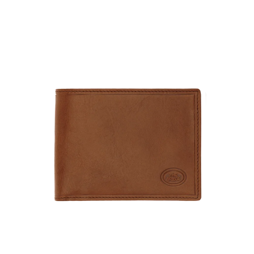 Portafoglio con portamonete uomo The Bridge cuoio