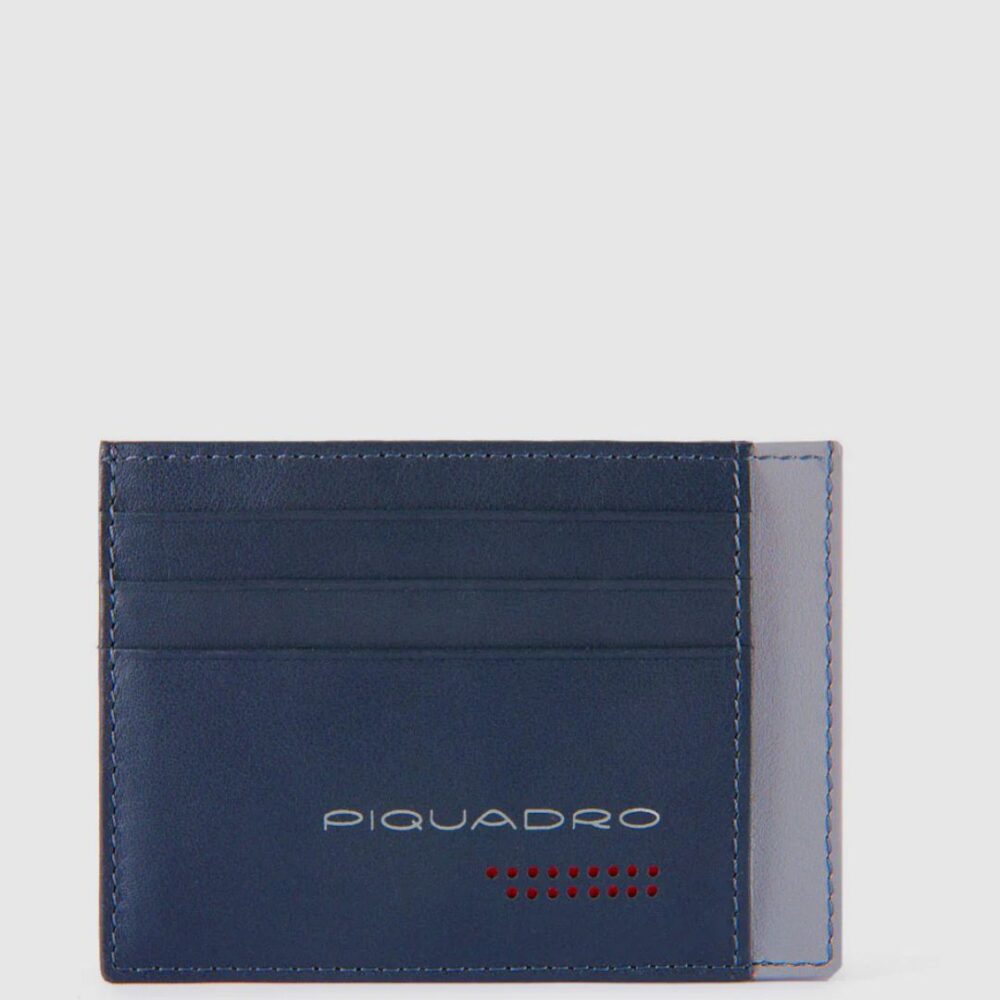Piquadro bustina porta carte di credito tascabile in pelle linea Urban