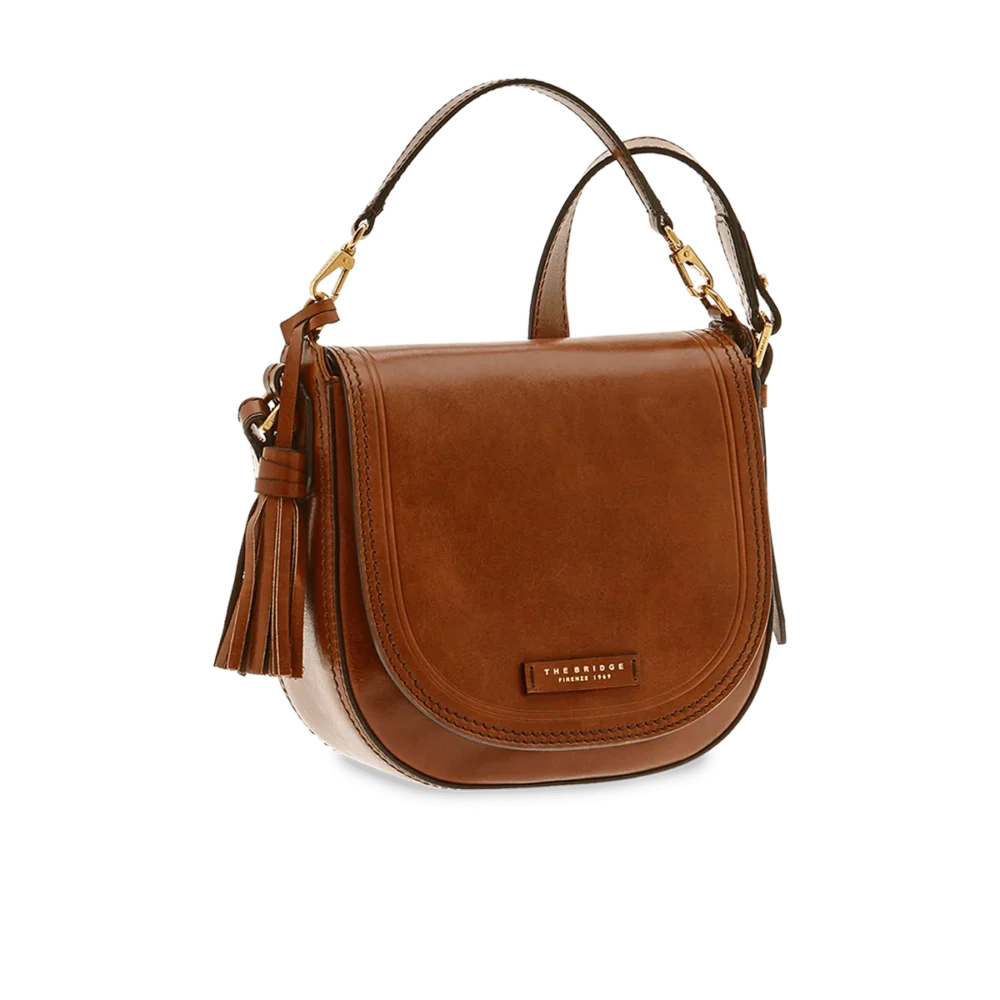 Tracolla M The Bridge linea Pearl District cuoio
