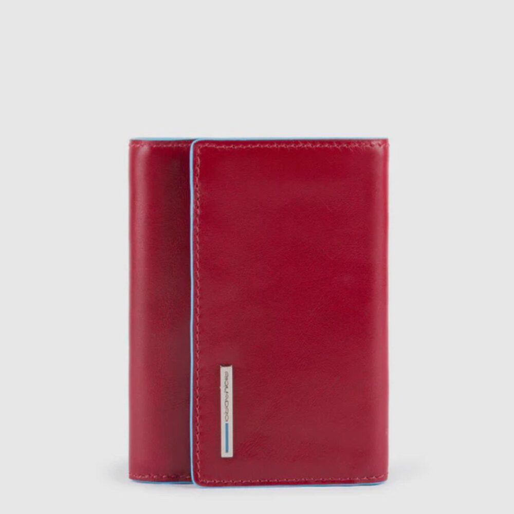Piquadro portafoglio piccolo donna linea Blue Square colore rosso