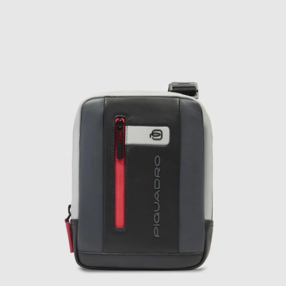 Piquadro tracolla uomo S linea Urban colore grigio-nero