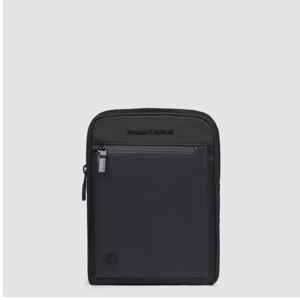 Piquadro tracolla uomo S linea S136 in tessuto riciclato colore nero