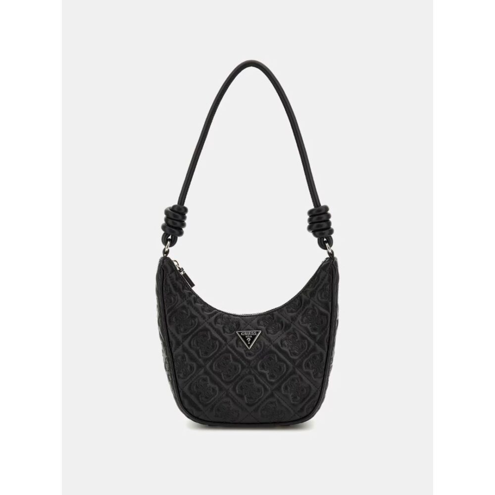 Guess mini borsa a spalla Adelasia 4G logo colore nero