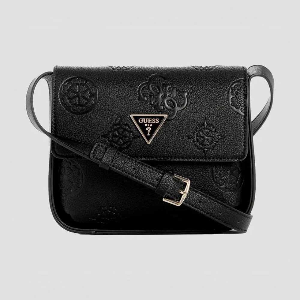 Guess tracolla con patta linea Keandra colore nero