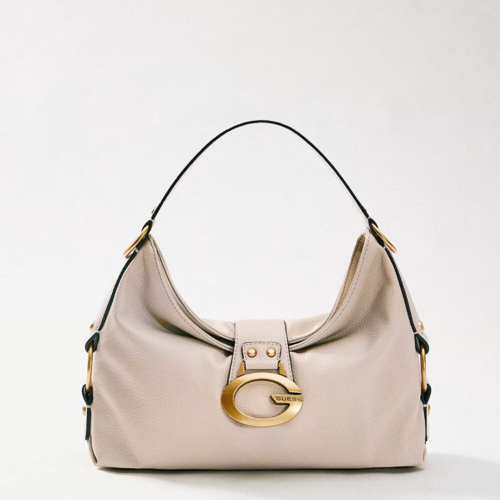 Guess borsa a spalla linea Camden colore bone