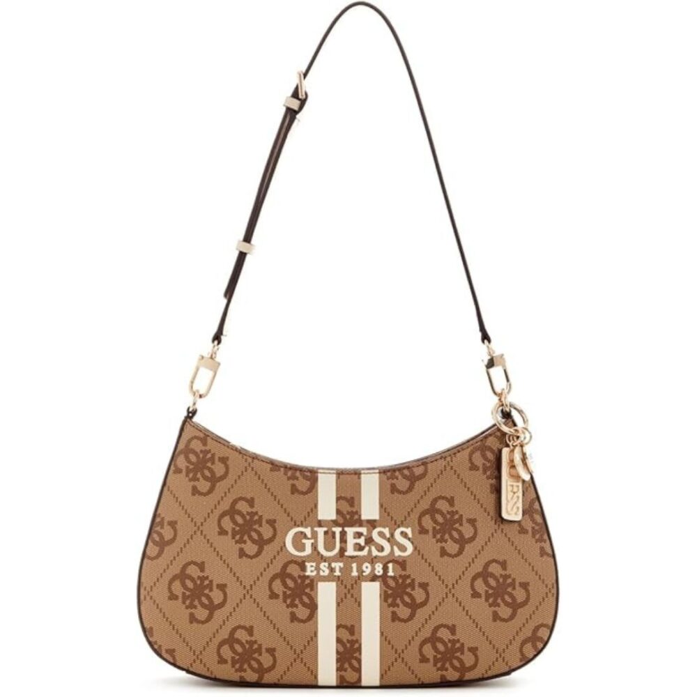 Guess borsa sotto spalla linea Noelle II colore latte logo