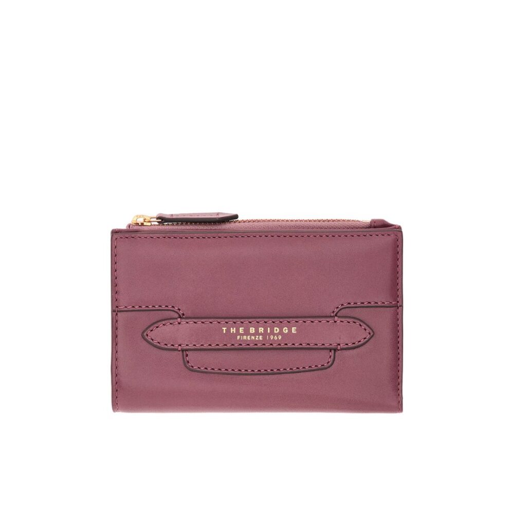 The Bridge Portafoglio donna con portamonete in pelle linea Lucrezia colore  orchidea